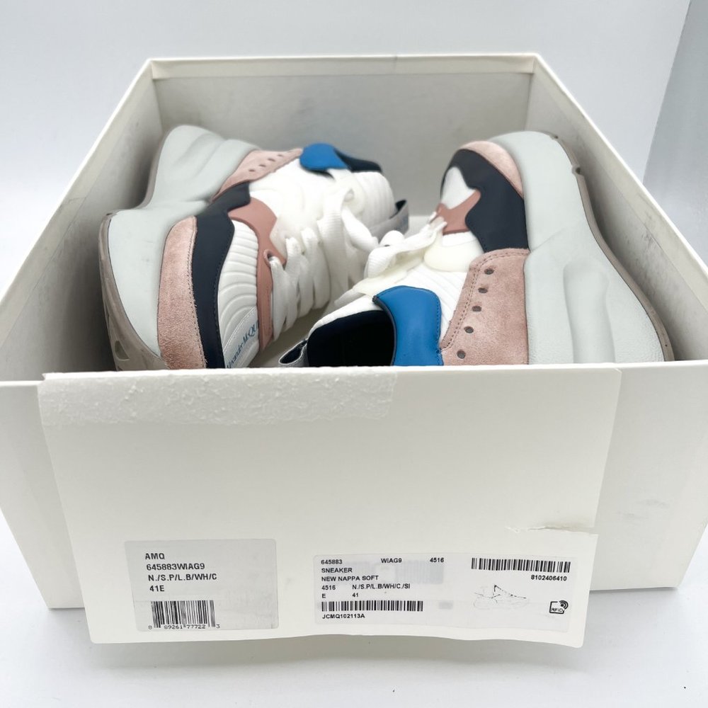 Alexander McQueen Mixed-Media Hightop Runner Sneakers - Picture 5 of 10